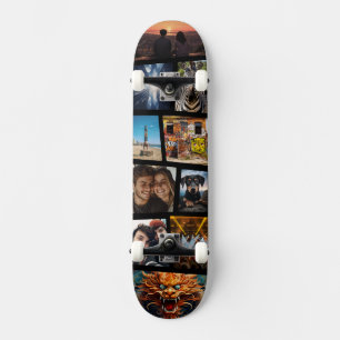 Tablero de patineta con collage de fotos personali