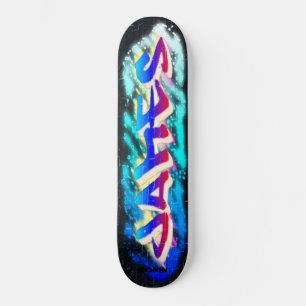 Tablero de patineta con grafiti personalizado JAME