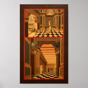 Tablero de trazado masónico - arte compañero 2