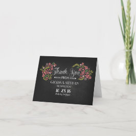 Tablero floral boda moderno tarjetas de agradecimi