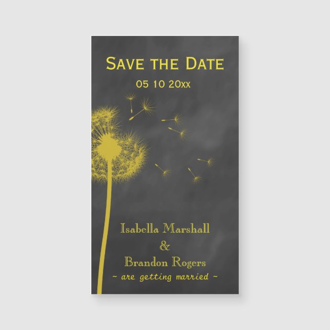 Tablero floral de primavera salve el imán de fecha (Anverso)