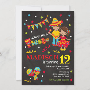 Tablero mexicano para la invitación al cumpleaños 