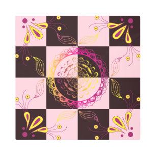 Tablero místico, arte gráfico rosa y negro