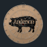 Tablero personalizado de seda de cerdo de vintage<br><div class="desc">Cartel personalizado de seda de cerdo vintage. Diseño rústico con texto personalizado. Diseño de animales de granja. Carga tu propia imagen opcionalmente.</div>