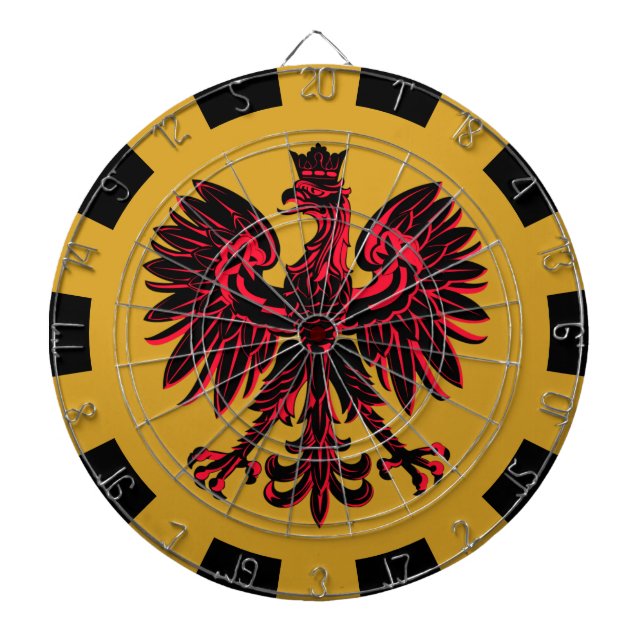 tablero polaco, dardos de águila y bandera / table (Frente)