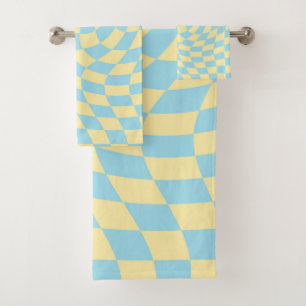 Tablero retro azul amarillo pastel