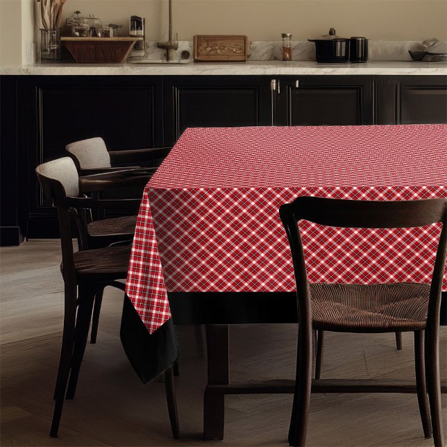 Tablero rojo negro con manteles de lumberjack mesa (Red Black Plaid Tablecloth Lumberjack Table Flair)