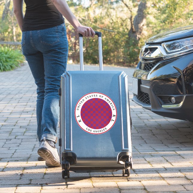 Tablero rojo y morado para Pegatina de vacaciones (Maleta Insitu)