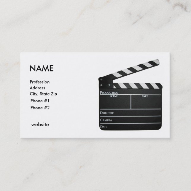 Tablilla, tarjeta de visita del CINEASTA (Anverso)