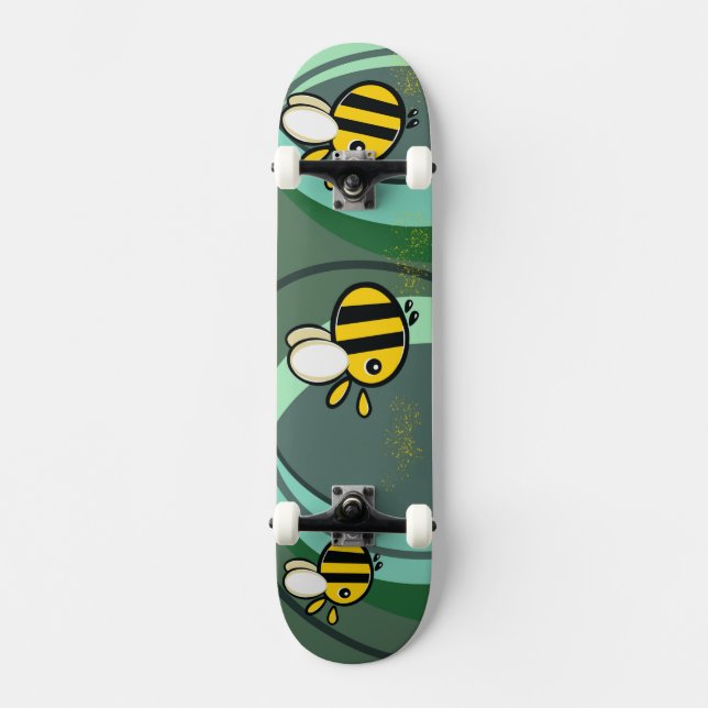 Tablón de monopatín de abejas Buzzy (Anverso)