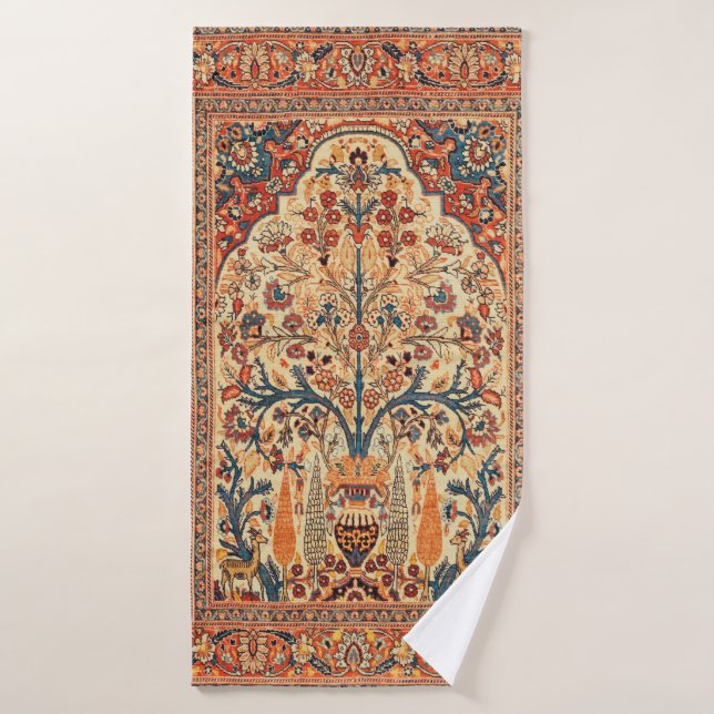 Tabriz Tree of Life Persian Rug Print (Toalla de baño)
