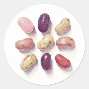 TAC TIC TOE JELLY BEANCE Pegatinas redondos grande