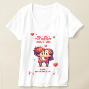 Tachos gráficos de cuello-V para mujeres, camiseta