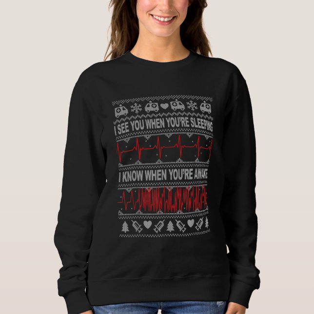 Tachy Nurse Ugly Christmas Sweater Doctor Medical  (Anverso)