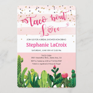 Taco acerca de Amar a la Ducha Bridal Invitación