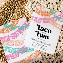 Taco acerca de dos invitaciones de cumpleaños