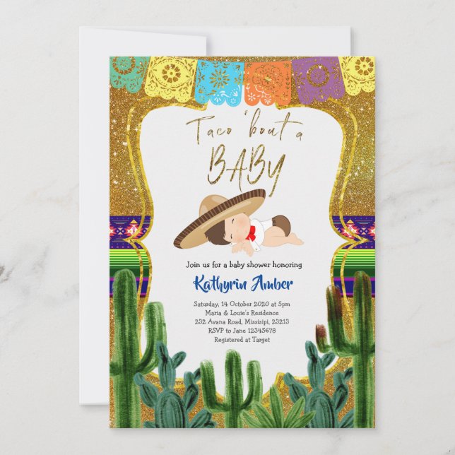 Taco acerca de la invitación de un niño Charro (Anverso)