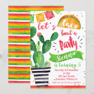 Taco acerca de una invitación de fiesta