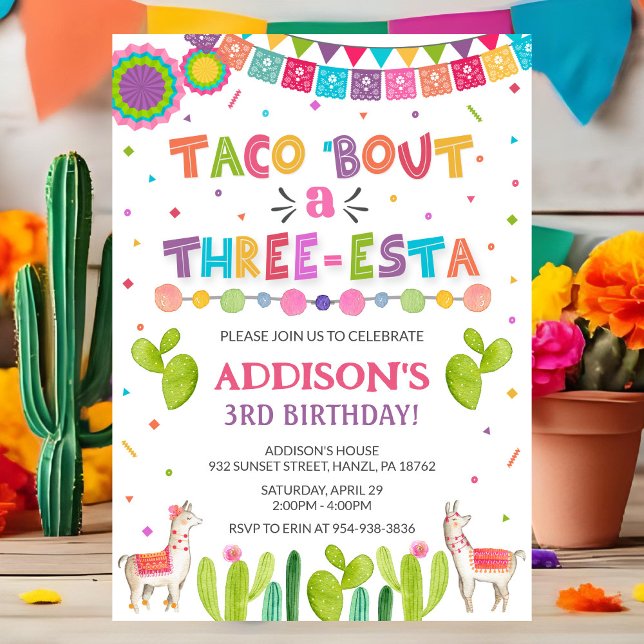 Taco 'acerca de una invitación de tres cumpleaños  (Subido por el creador)