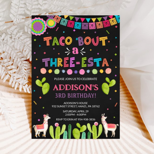 Taco 'acerca de una invitación de tres cumpleaños  (Subido por el creador)