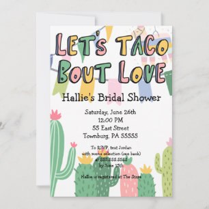 Taco acerca del amor Fiesta Invitaciones temáticas