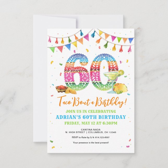 Taco Bout, 60 años de invitación (Anverso)