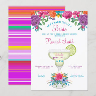 Taco Bout A Bride Bridal Shower Fiesta Invitación