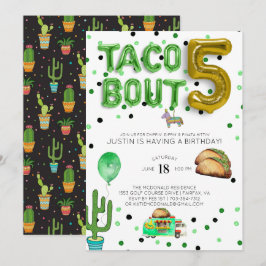 Taco Bout Five | Invitación de cumpleaños número c