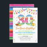 Taco Bout invitación a la Fiesta de Cumpleaños 30<br><div class="desc">Taco 'Bout una fiesta de cumpleaños número 30! Invite a los huéspedes a una fiesta 30 llena de diversión para celebrar a la chica o el chico de cumpleaños. Esta invitación digital tiene un papel de personalizado, un picado número 30 y acentos de decoración de fiesta colorida que inspirarán decoraciones...</div>