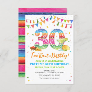 Taco Bout invitación a la Fiesta de Cumpleaños 30