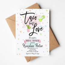 Taco Bout Love Bridal Shower Fiesta Invitación