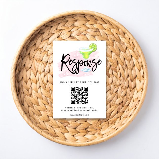 Taco Bout Love Wedding RSVP Card with QR Code (Subido por el creador)