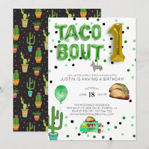Taco Bout One   Primera invitación de cumpleaños