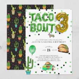 Taco Bout Tres | Invitación al Tercer Cumpleaños