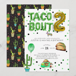 Taco Bout Two   Segunda invitación de cumpleaños