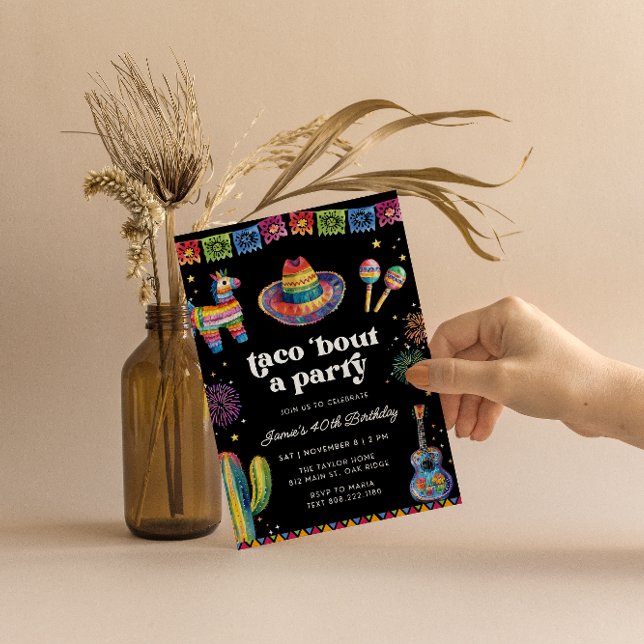 Taco Bout un Fiesta Fiesta Invitación de cumpleaño (Subido por el creador)