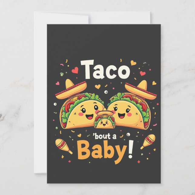 Taco Bout una Invitación de embarazo infantil (Anverso)