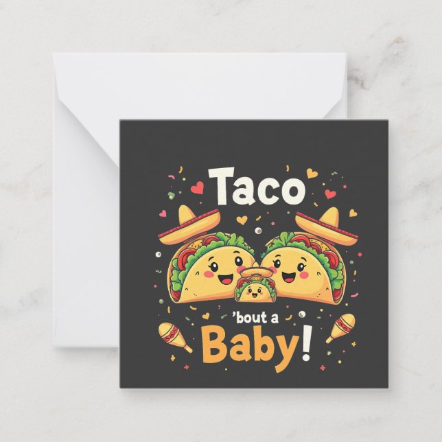Taco Bout una Invitación de embarazo infantil (Anverso)