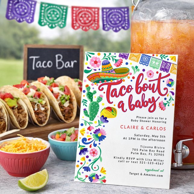 Taco 'Bout una Invitación para una Fiesta de Baby  (Fiesta Baby Shower Invite)