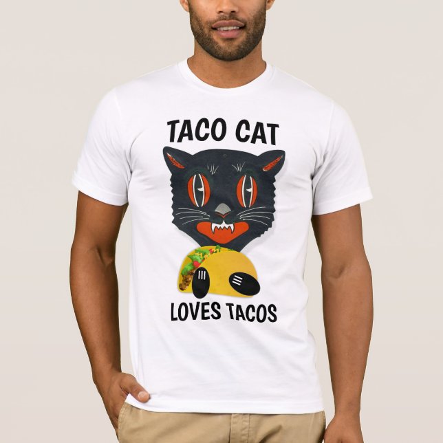 TACO CAT AMA las camisetas TACOS (Anverso)