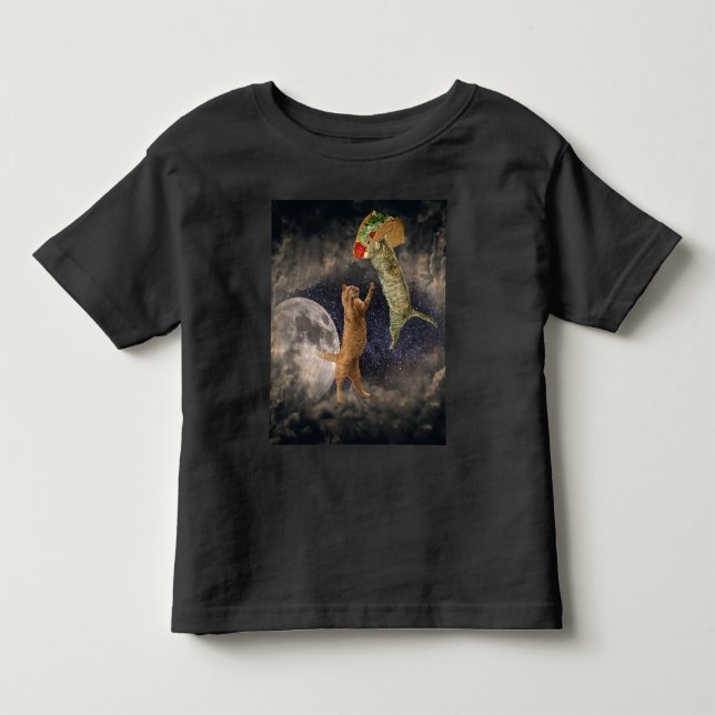 Taco Cats y la camiseta de la luna y el universo (Anverso)