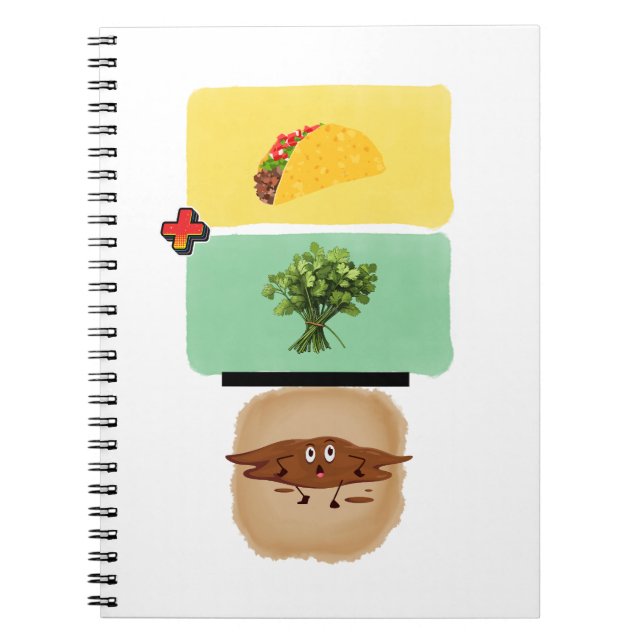 Taco + Cilantro = Cuaderno de Diarrea (Frente)