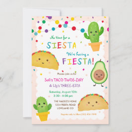 Taco dos días y tres esta invitación de cumpleaños