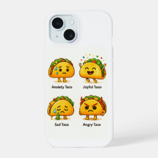 Taco Feelings Funny Four Moods of Tacos iPhone Cas