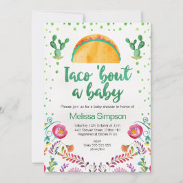 Taco Mexicano Sobre Invitación A Baby Shower
