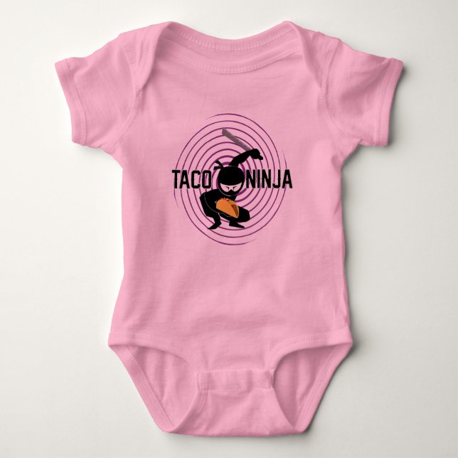 Taco Ninja Design - Baby Jersey Bodysuit (Anverso)