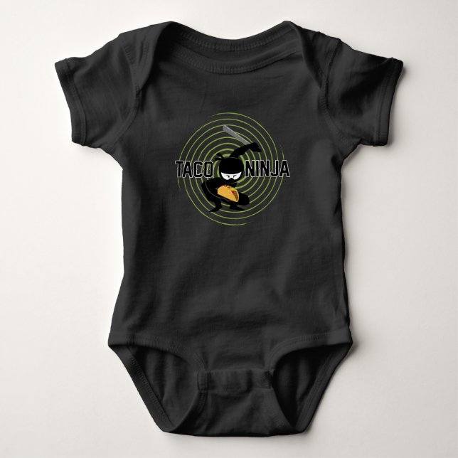 Taco Ninja Design - Baby Jersey Bodysuit (Anverso)
