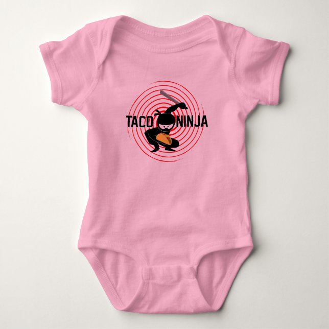Taco Ninja Design - Baby Jersey Bodysuit (Anverso)
