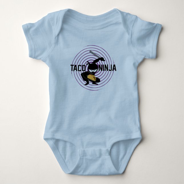 Taco Ninja Design - Baby Jersey Bodysuit (Anverso)