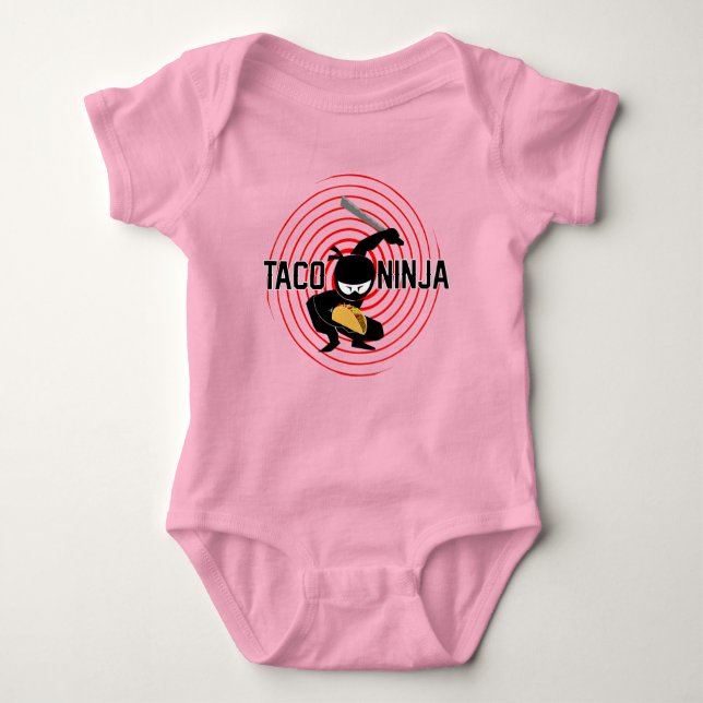 Taco Ninja Design - Baby Jersey Bodysuit (Anverso)
